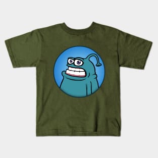 Teal alien Kids T-Shirt